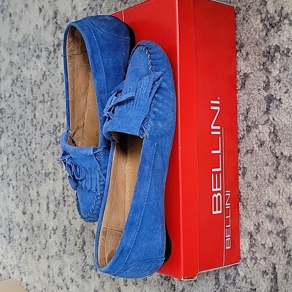 Blue Suede Loafers - Picture 1 of 3